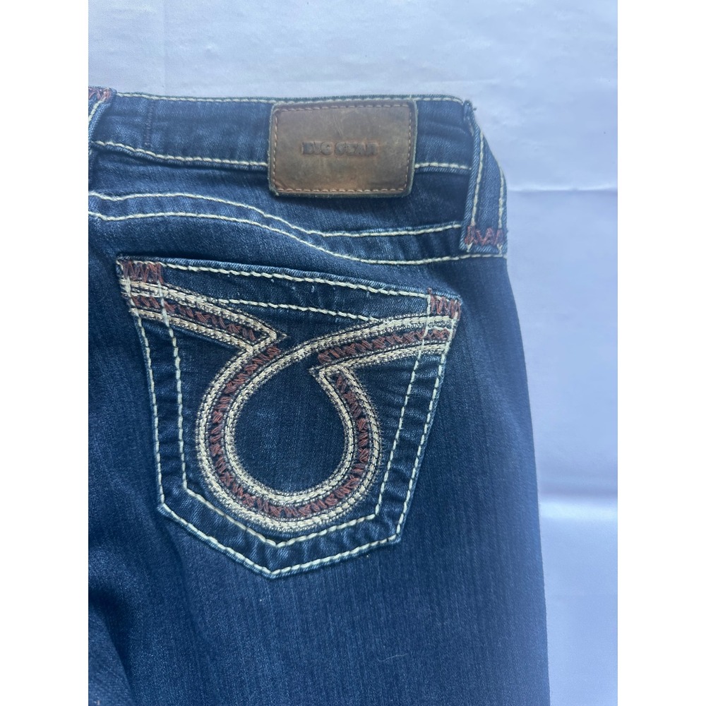 Big Star Jenna Skinny Jeans Dark Wash Thick Stitch Low Rise 28R Womens Denim - Picture 4 of 7